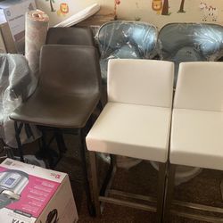 TOV Denmark White Counter Stools (Set Of 2) Retails For $300+   Asking $230 OBO 