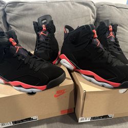 2X Jordan 6 Infrared DS Size 10 & 10.5 OG Box