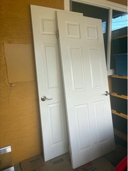 SOLID WOOD WHITE DOORS HEAVY 30 x 78 1/4 $125 each door