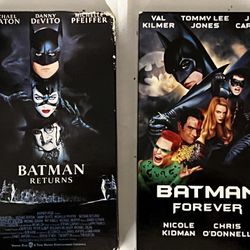 Vintage WB Batman Returns & Batman Forever VHS Tapes 