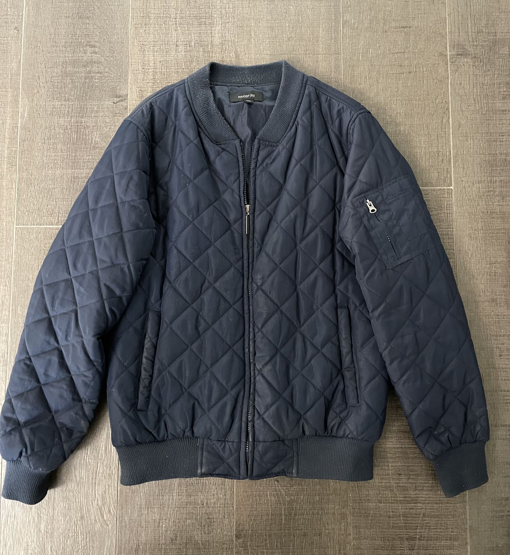 Bomber Jacket (Men’s Size M, Blue)