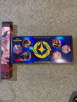 Disney Lorcana Beauty And The Beast Curator's Collection & i2i Foil Play-mat Set