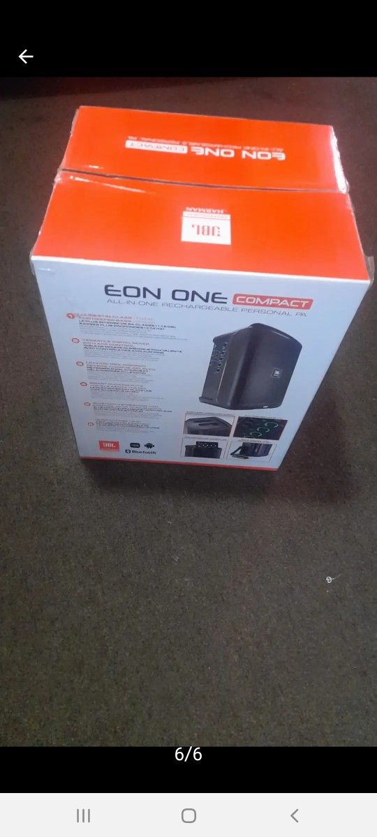 Bendo Una Jbl Eon Uno Compact Nueba A Estrenar  Es Un Potente  Sonido Increible Ay 2 Disponibles  Si Conpran Las 2 1000 Por El Par