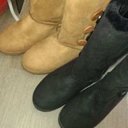 2 Pair Boots Size 7 