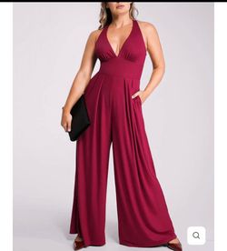 Sh aping Wide Leg Jumpsuit