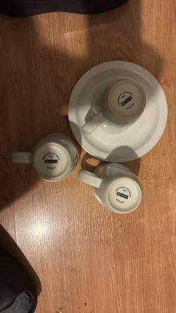 3 cups & saucer 