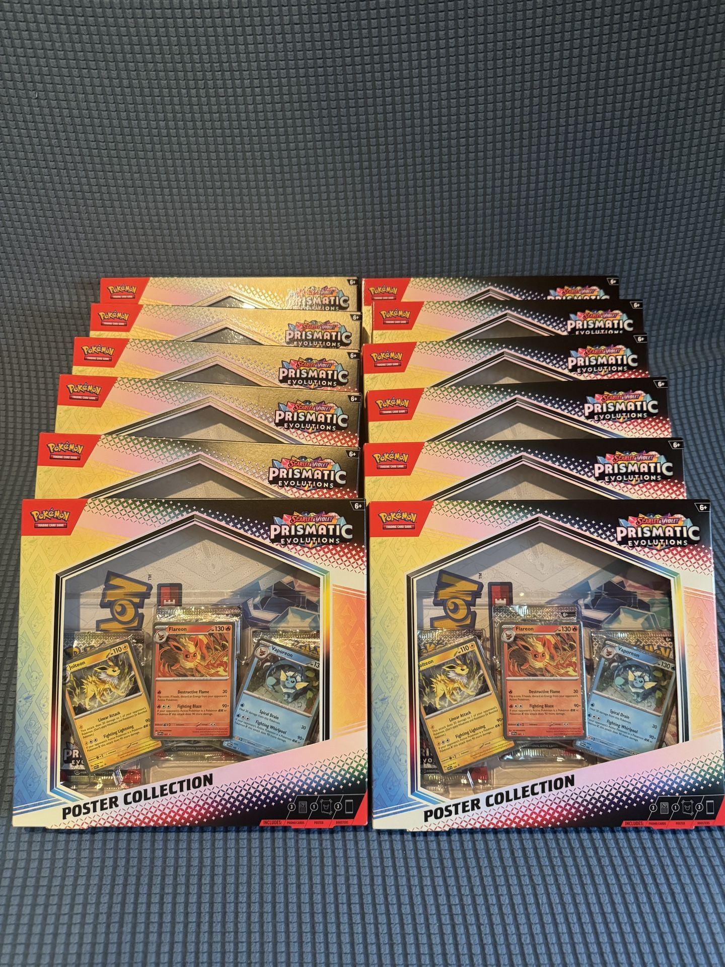 12 Pokemon Prismatic Evolutions Poster Collections (36 Packs)
