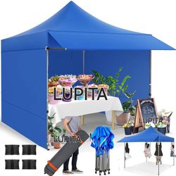 10x10 Pop Up Canopy Heavy Duty Party Tent with Removable Awning and Sidewalls, Easy Up Outdoor Wedding Commercial Canopy, Gazebo All Season Waterproof