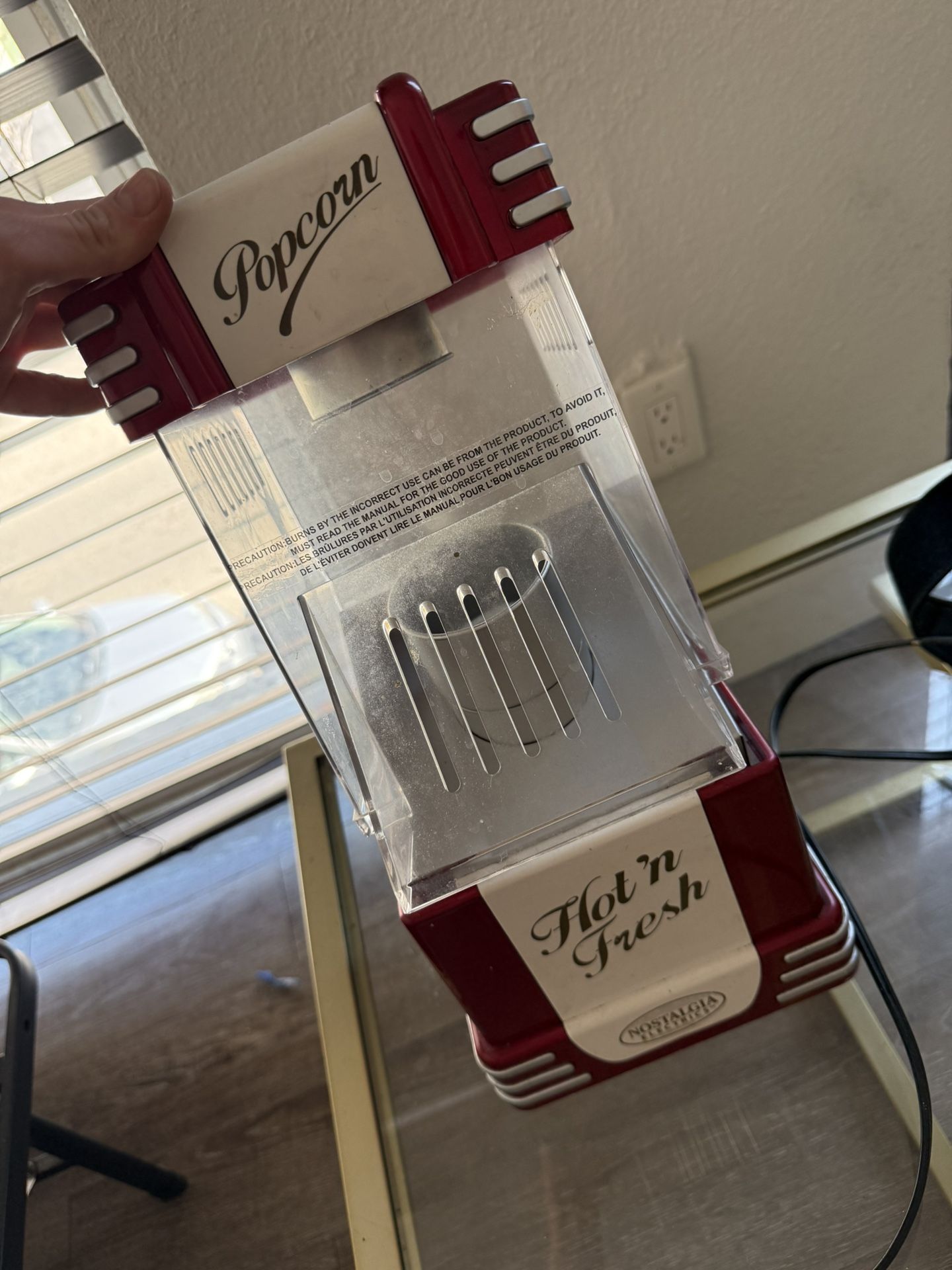 Nostalgia Retro Hot Air Popcorn Maker – Red (Works Great)