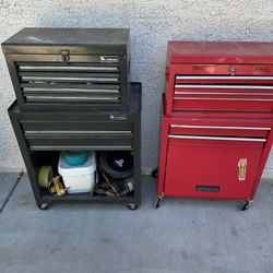 2 Tool Boxes With Tools 