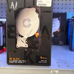 Western Digital WD_BLACK 4TB 3.5" Gaming Hard Drive.