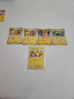 Pokemon card lot of 5 Pikachu/Raichu