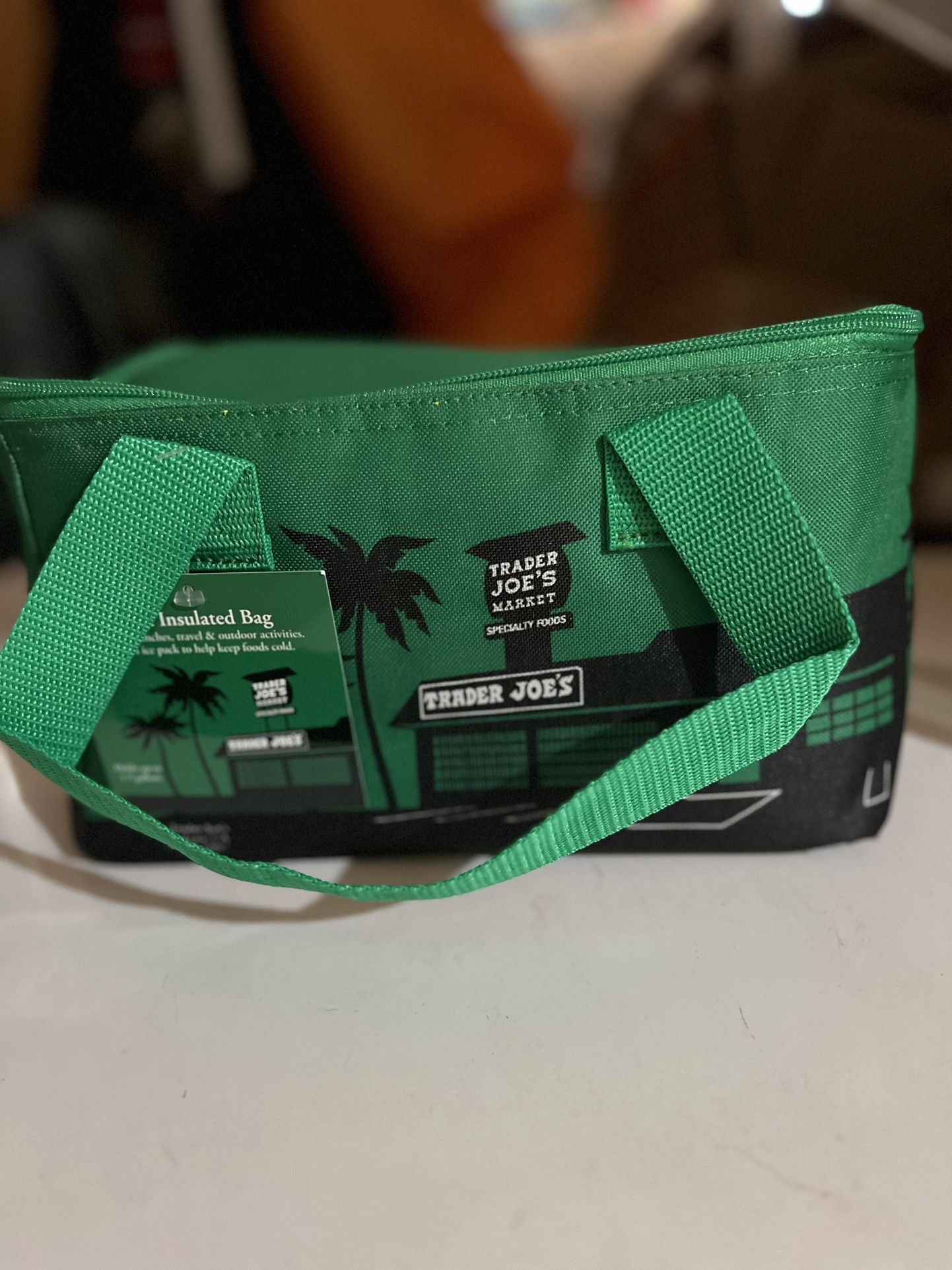 New Limited Edition Green Trader Joe’s Mini Insulated Tote Bag