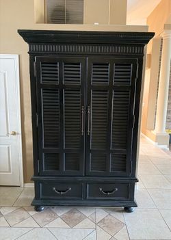 Tommy Bahama Armoire Kingstown Storage Closet Wardrobe Distressed Rustic  Cabinet