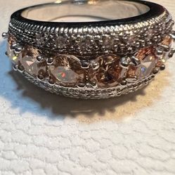 Pink Topaz & Amethyst Ring.