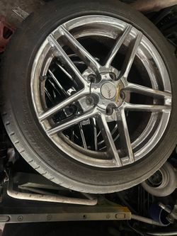 Four Corvette chrome wheels Z06
