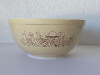 Vintage 1981 Pyrex Forest Fancies Mushrooms #403 Mixing Nestingbowl 2.5 Qt