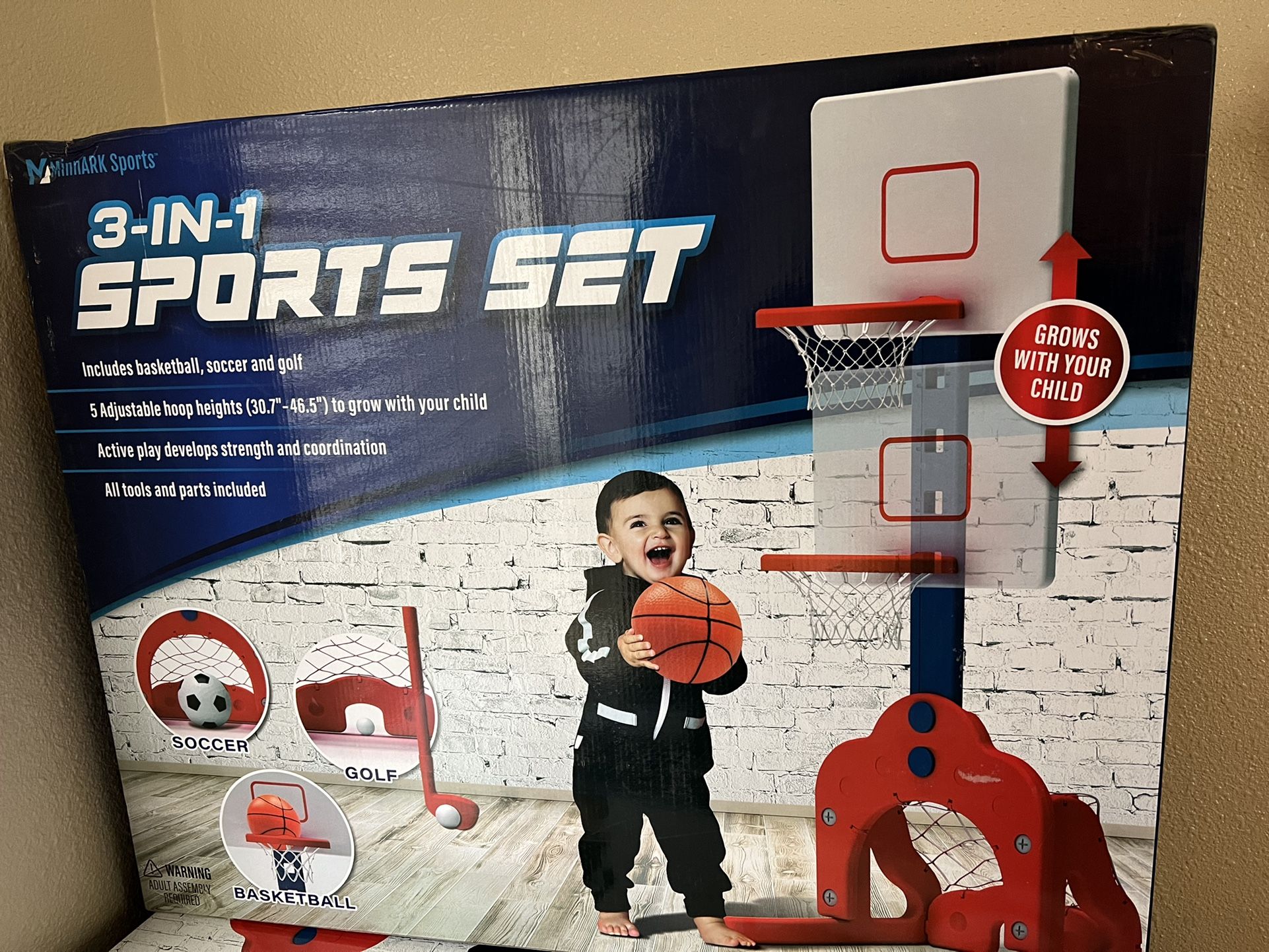 Sport set, Basketball, Soccer, Golf Kids