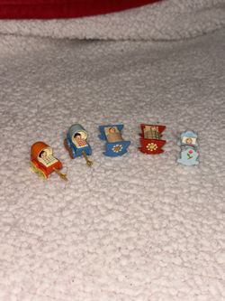 ERZGEBIRGE Wooden Doll House BABIES PRAM Germany Vintage Miniature Ulbricht 1950s