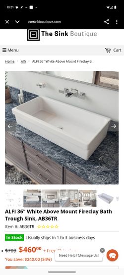 Farmhouse Porcelain Kitchen Sink 36" (New)