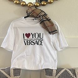 ❤️🖤⭐️ Versace Cropped Tee ⭐️❤️🖤 Small 