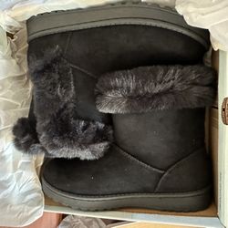 brand new SO® Paulina Women's Faux-Fur Winter Boots size 6