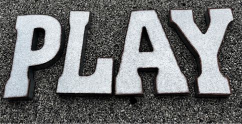PLAY Decorative Metal Letter Sign Set
