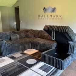 Fluffy Pullout Bed & Storage Sectionals