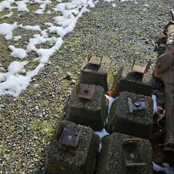 Pier Blocks With 4x4 Post Attachments