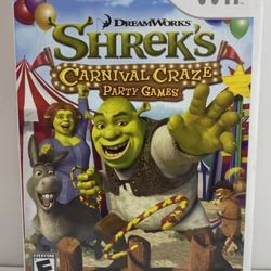 NINTENDO Wii SHREK's CARNIVAL CRAZE PARTY GAMES 