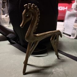 Etruscan bronze horse sculpture. 