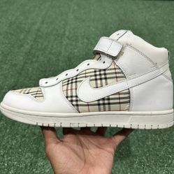 2006 Nike Dunk High Custom ID Size 11 US Men’s Used Vintage Plaid Burberry Pattern Sample Pair ? Pre Sb ? Rare Look