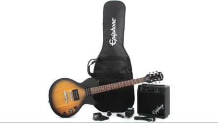 Epiphone by Gibson Guitar Les Paul Player Pack with Amp New In Box!