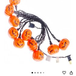 Pumpkin Plug-in String Lights NEW Halloween