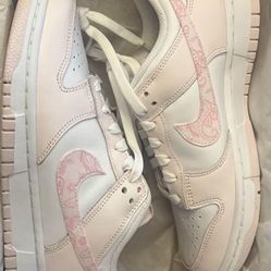 Pink Paisley Nike Dunks