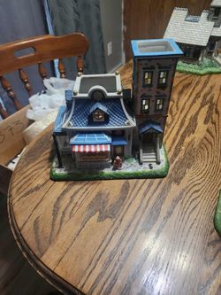 Set Of Porcelain Christmas Houses