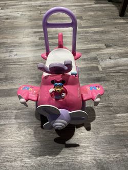 Minnie Plane Ride On Cart