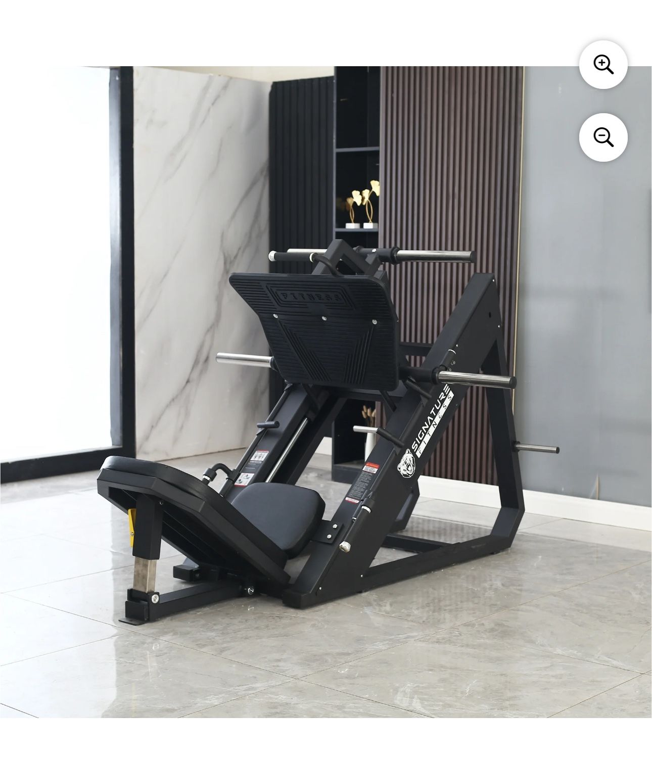 BalanceFrom Commercial Grade Plate Loaded Adjustable Leg Press Machine with Extra Plate Storage, 1000-Pound Capacity