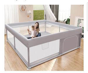 Baby Playpen 50x50 Inch, Play Pens for Babies and Toddlers Baby Fence Play Yards for Indoor & Outdoor with Breathable Mesh Anti-Fall Playpen