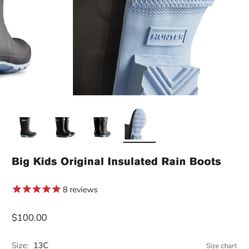 Hunter Rain Boots (size 1)