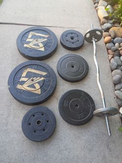 Weights Dumbbell Bar 190 lb. in Plates