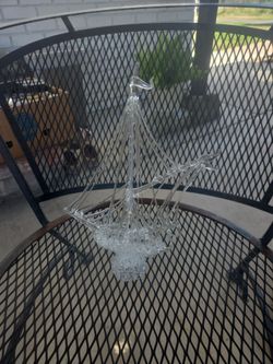 Clear Glass Sailing Ship Figurine