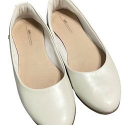 White Ballet Flats