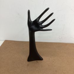 Black 13'' Mannequin Hand Finger Ring Necklace Jewelry Display Stand Holder