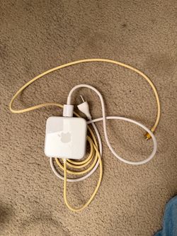 iMac power chord with Ethernet yellow