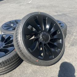 20” Tesla Model 3 uberturbine rims factory Tesla performance long range wheels satin black brand new 235/35/20
