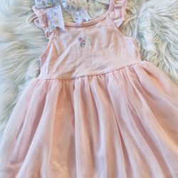 New! Carter's Bunny 🐰 Toddler Dress w/ Hair Bow *2T
