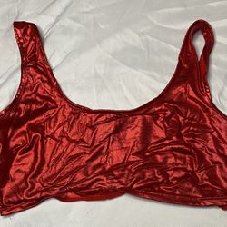 Red Costume Crop Top Tank