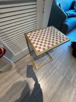Checkered side table