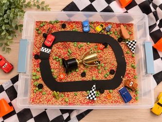 Disney cars sensory box